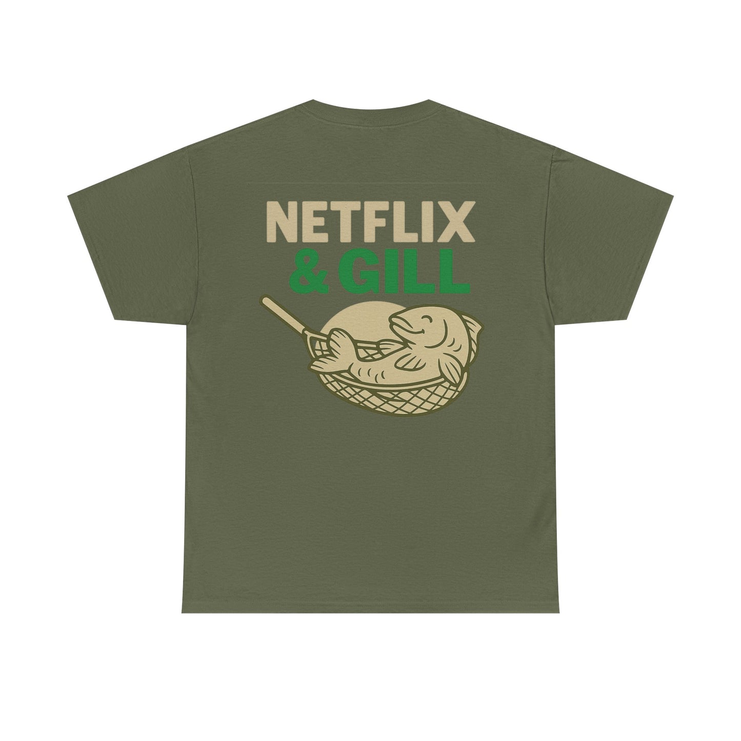 Netflix & Chill Fishing Tee, Unisex Cotton T-Shirt for Fishing Lovers, Gift for Anglers, Perfect for Outdoors, Casual Wear