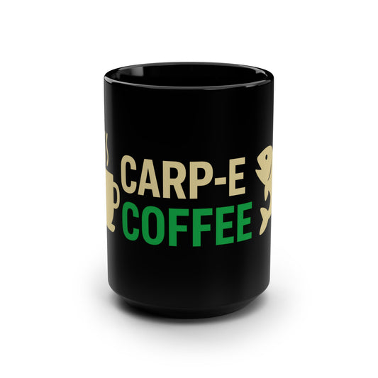 Fishing-Themed Mug - Carpe Coffee - Perfect for Anglers, Gifts for Dad, Fishing Enthusiasts, Coffee Lovers, Birthday Present