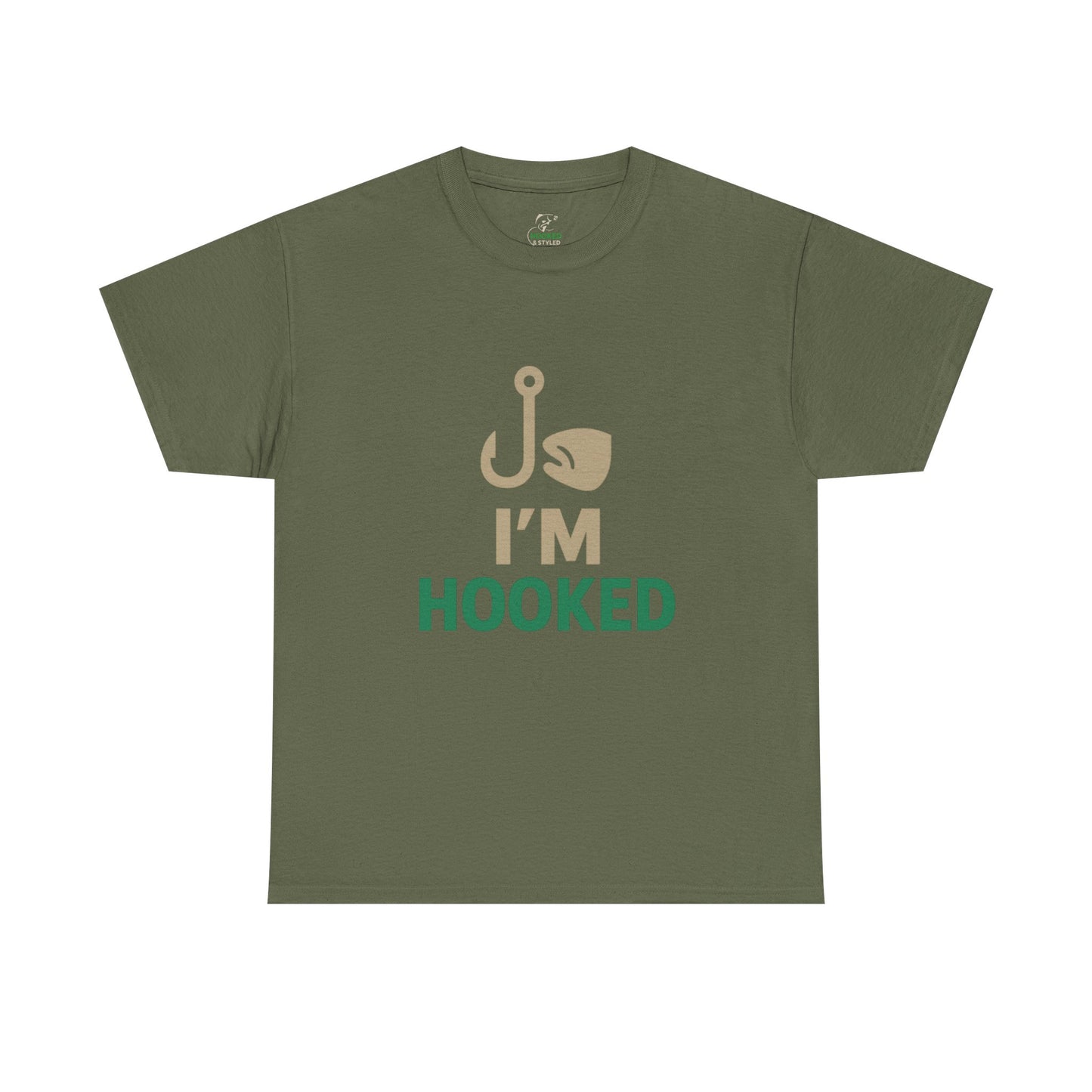 Fishing Enthusiast Tee - I'm Hooked, Perfect Gift for Fishermen, Casual Wear, Fishing Trip, Outdoor Adventure