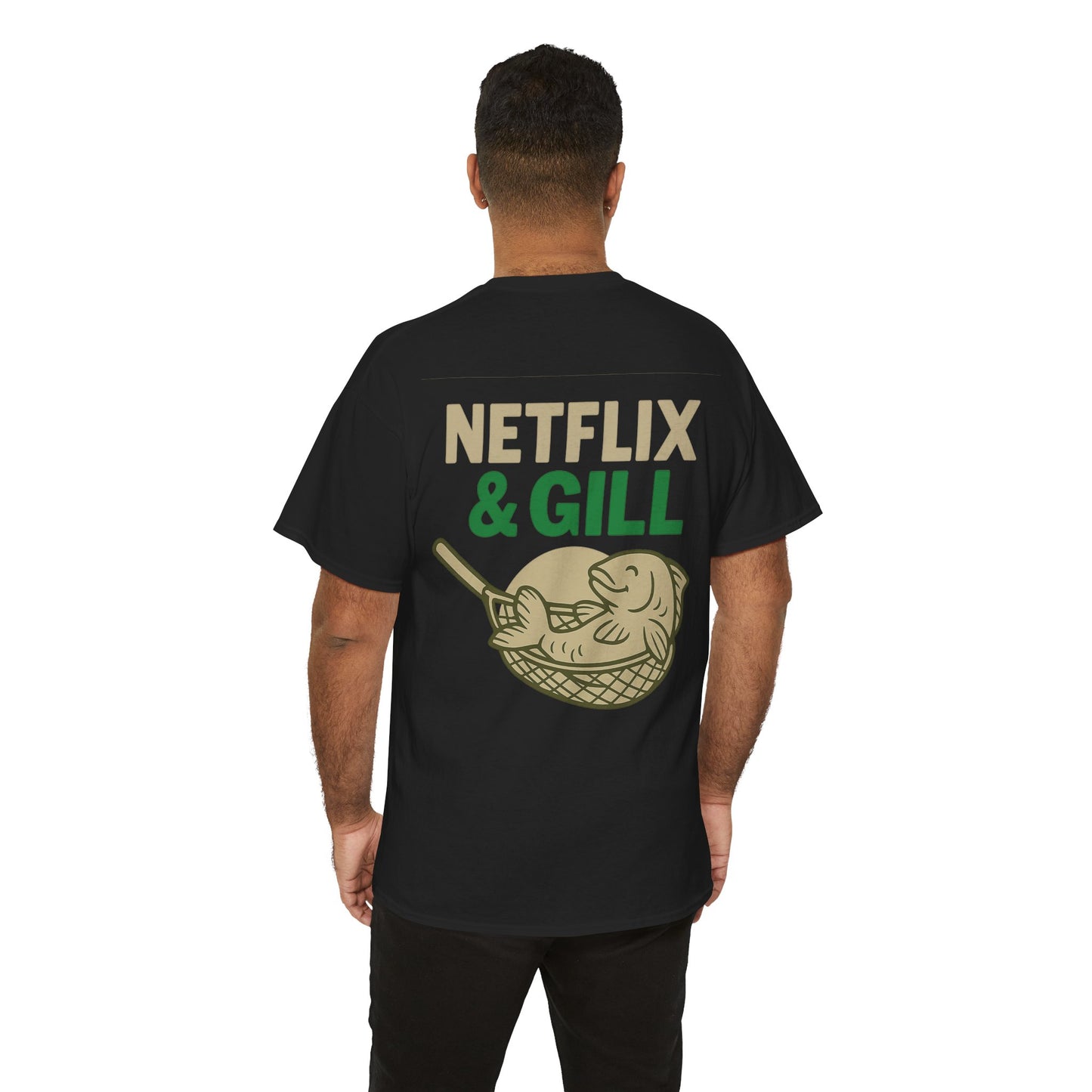 Netflix & Chill Fishing Tee, Unisex Cotton T-Shirt for Fishing Lovers, Gift for Anglers, Perfect for Outdoors, Casual Wear