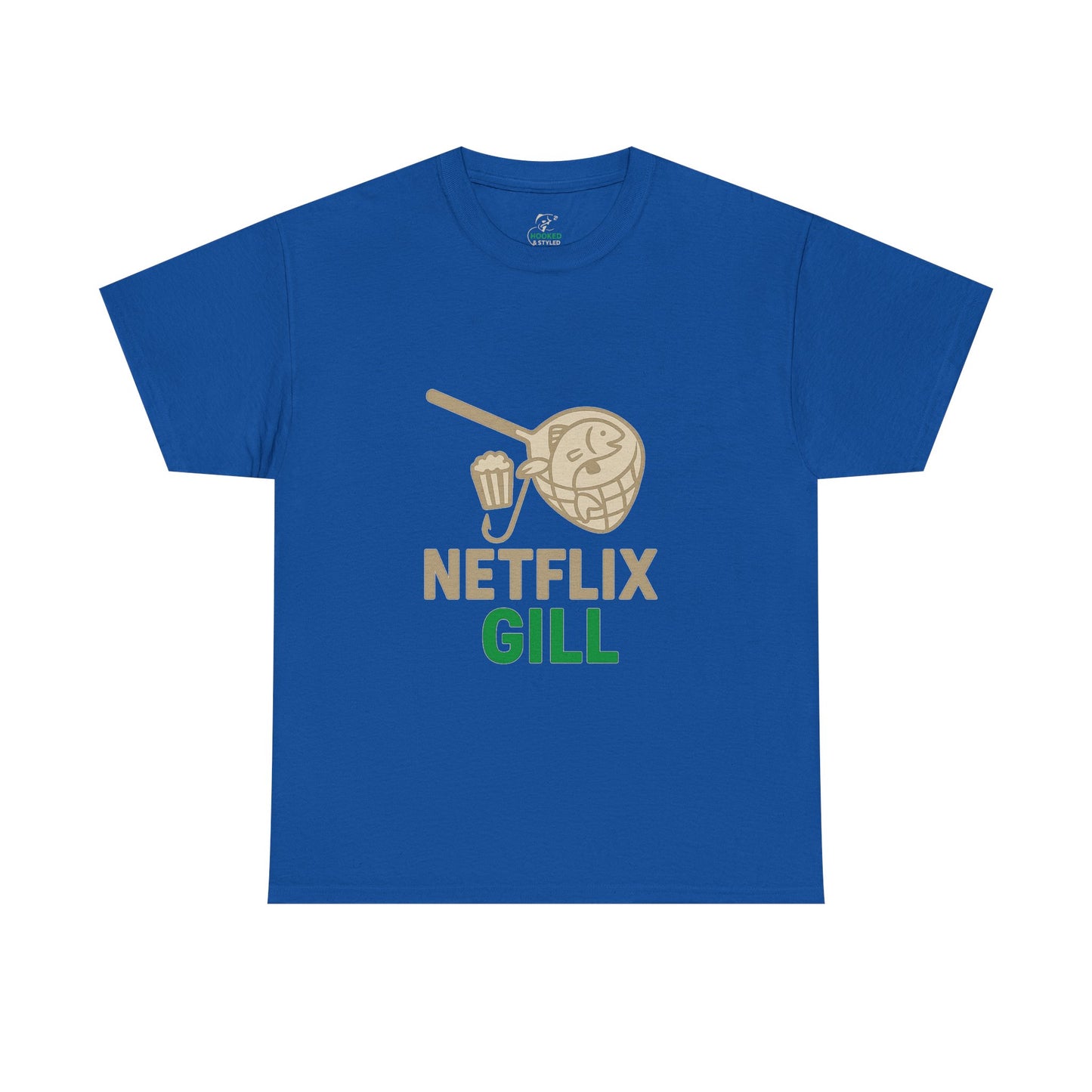 Netflix & Chill Fishing Tee, Unisex Cotton T-Shirt for Fishing Lovers, Gift for Anglers, Perfect for Outdoors, Casual Wear