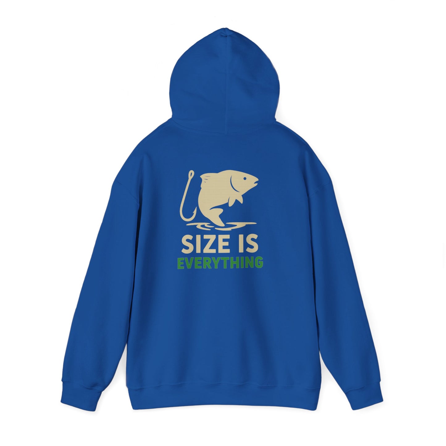 Fishing Enthusiast Hoodie, Cast Catch Repeat Sweatshirt, Size is Everything Gift, Unisex Fishing Apparel, Outdoor Sportswear