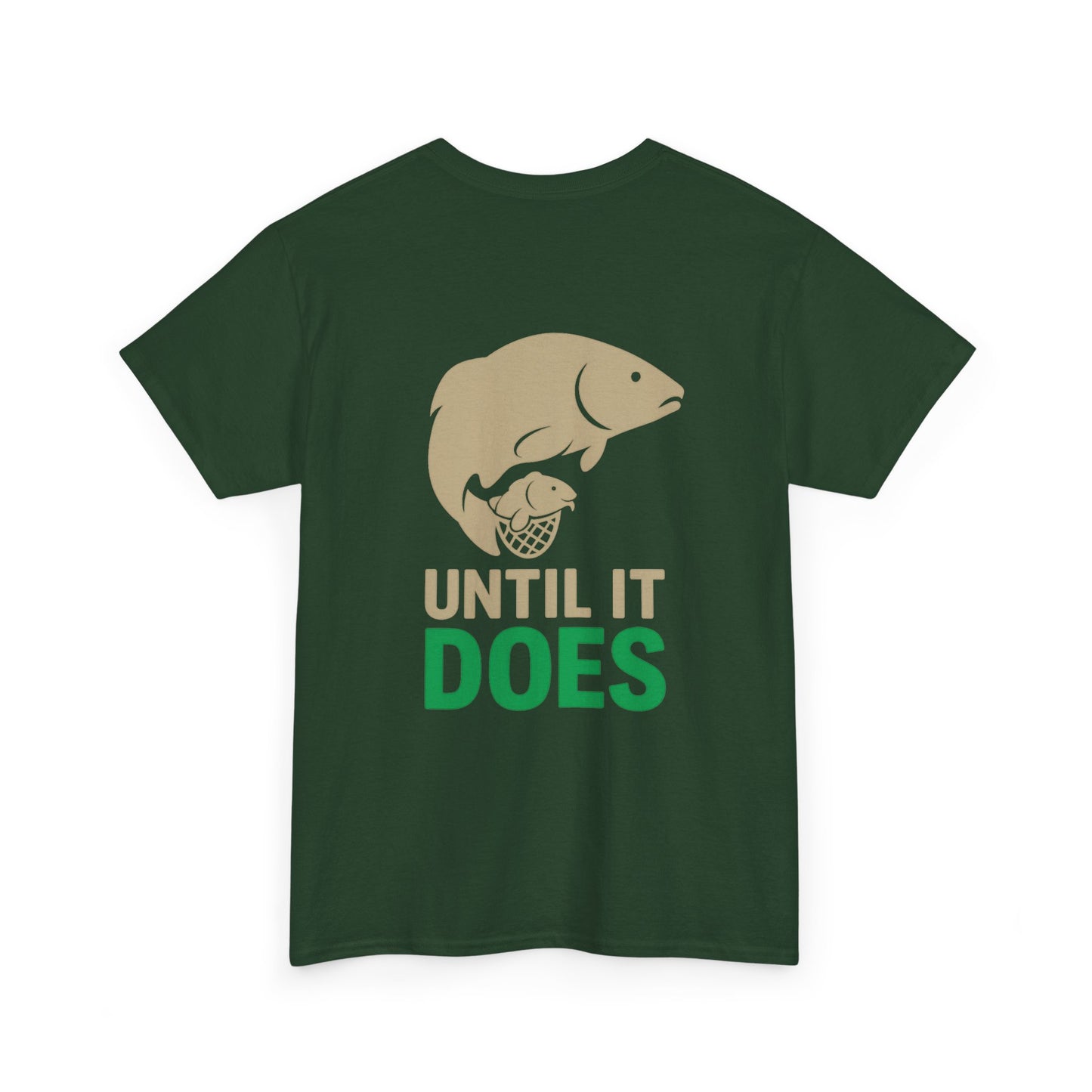Funny Fishing Tee, Unisex Heavy Cotton Tee, Size Doesn't Matter Shirt, Fishing Gift, Humor Tee for Anglers