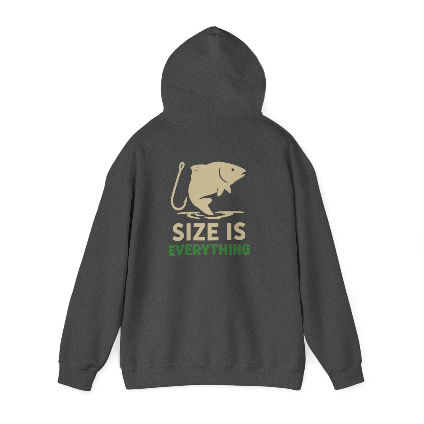 Fishing Enthusiast Hoodie, Cast Catch Repeat Sweatshirt, Size is Everything Gift, Unisex Fishing Apparel, Outdoor Sportswear