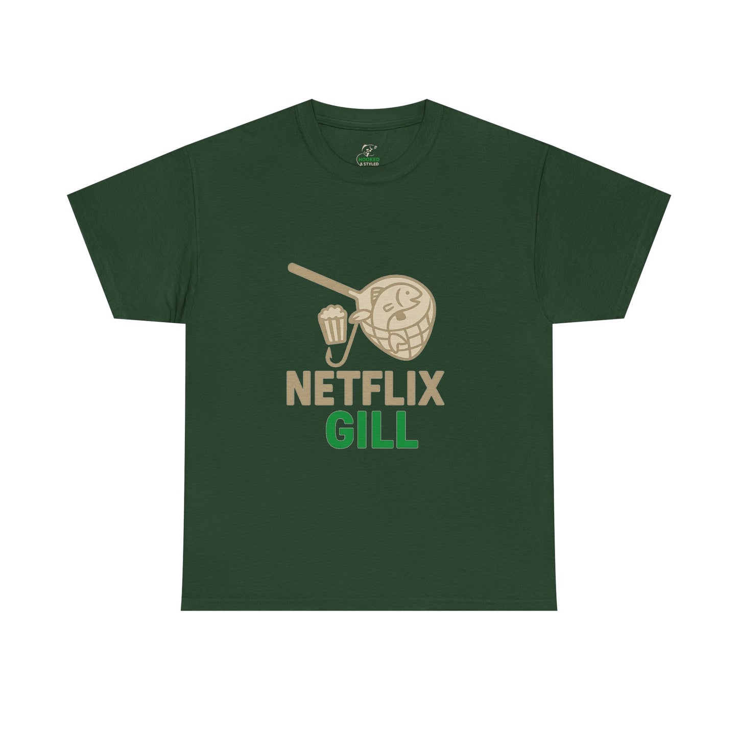 Netflix & Chill Fishing Tee, Unisex Cotton T-Shirt for Fishing Lovers, Gift for Anglers, Perfect for Outdoors, Casual Wear