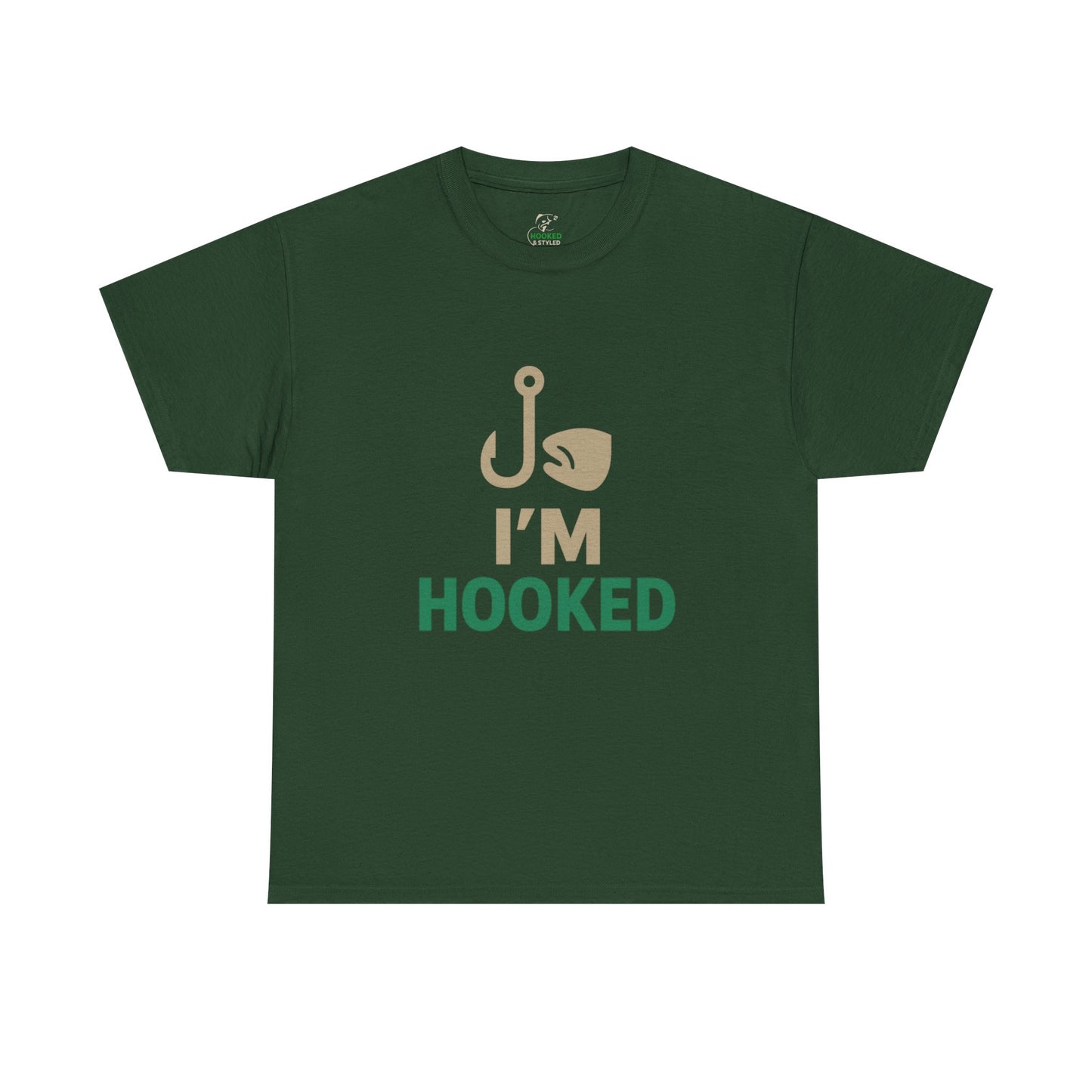 Fishing Enthusiast Tee - I'm Hooked, Perfect Gift for Fishermen, Casual Wear, Fishing Trip, Outdoor Adventure