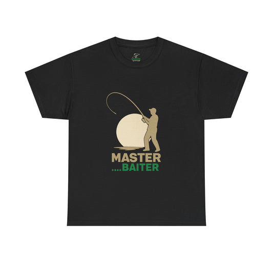 Fishing Humor Tee, Master Baiter Cotton T-Shirt, Gift for Fisherman, Casual Wear, Fishing Lover Shirt, Great for Outdoor Adventures