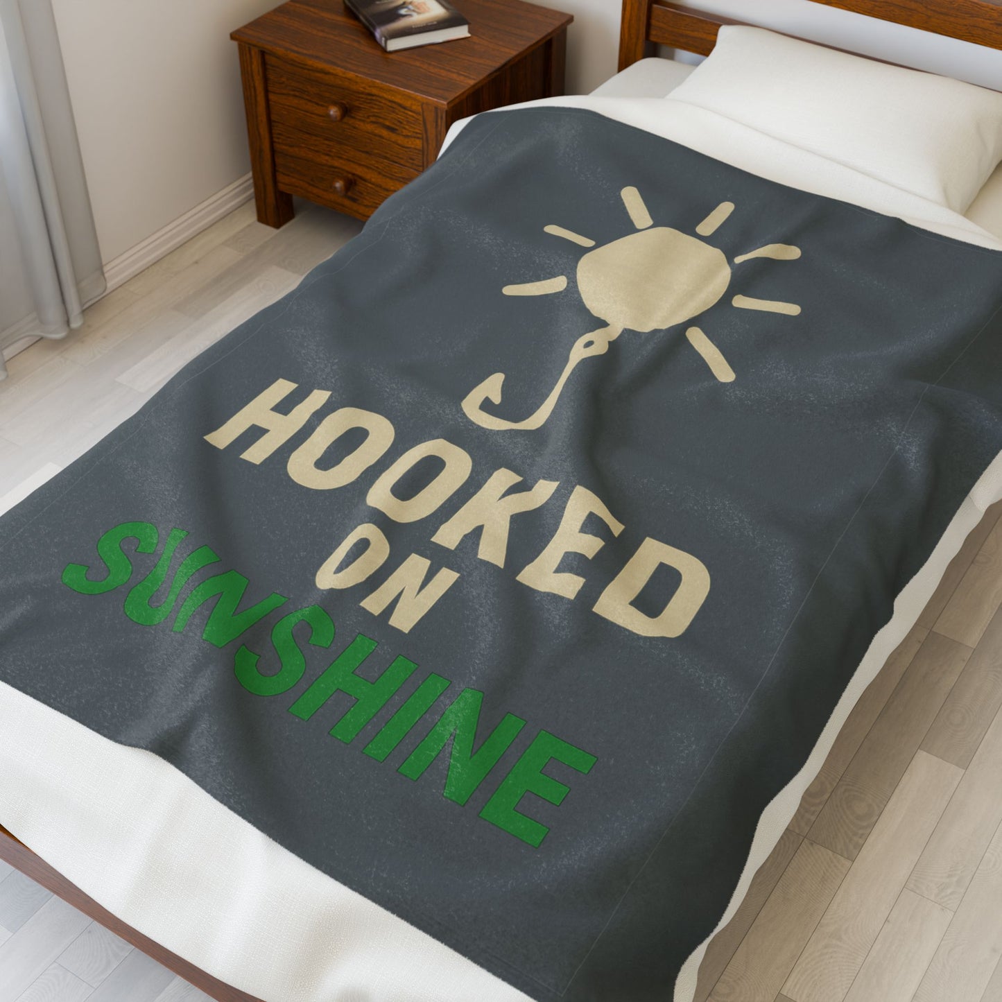 Cozy Fishing-Themed Velveteen Plush Blanket - Perfect Gift for Anglers, Home Decor, Indoor Comfort, Fishing Lover Gift, Hooked on [...]