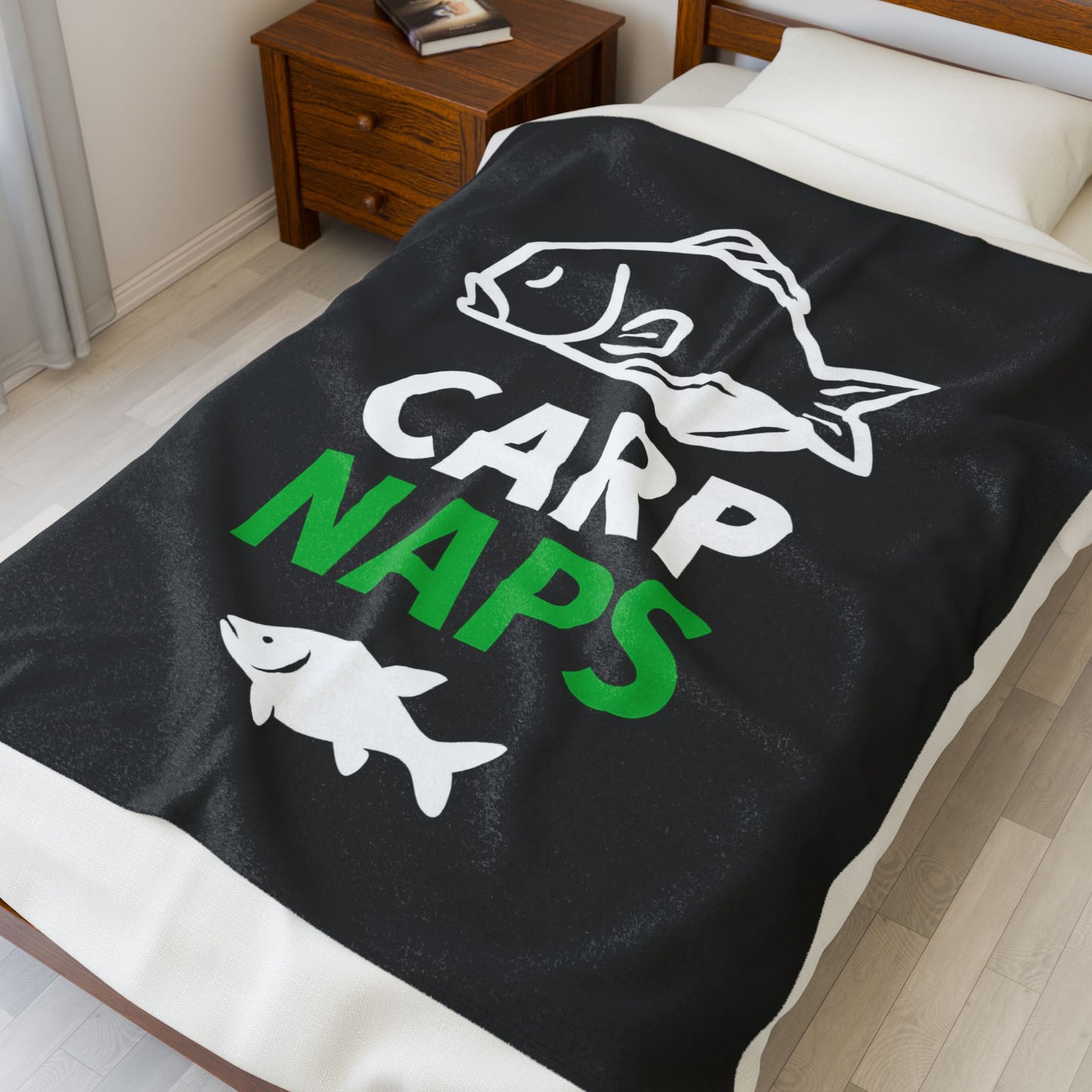 Carp Naps Fishing Plush Blanket