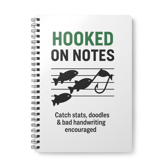 Hooked on Notes – Funny Fishing Log & Journal for Anglers