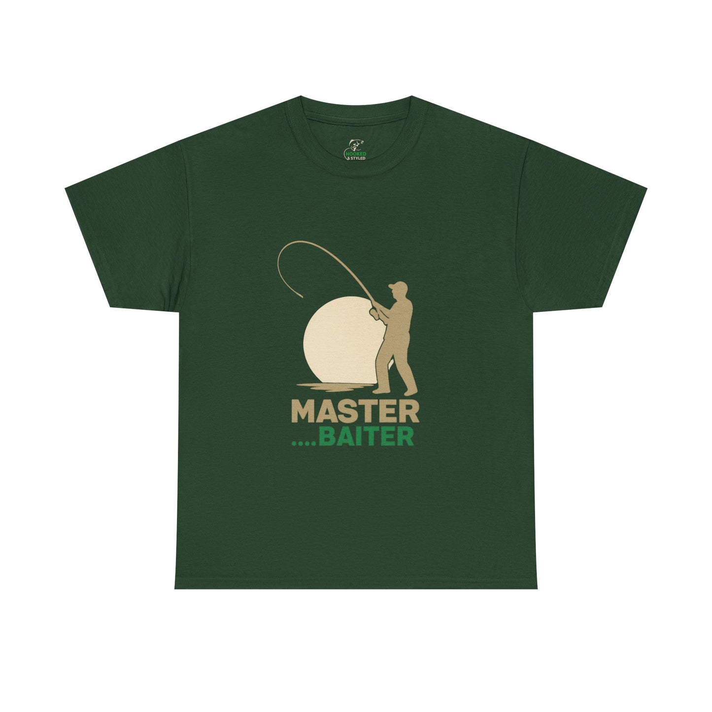 Fishing Humor Tee, Master Baiter Cotton T-Shirt, Gift for Fisherman, Casual Wear, Fishing Lover Shirt, Great for Outdoor Adventures