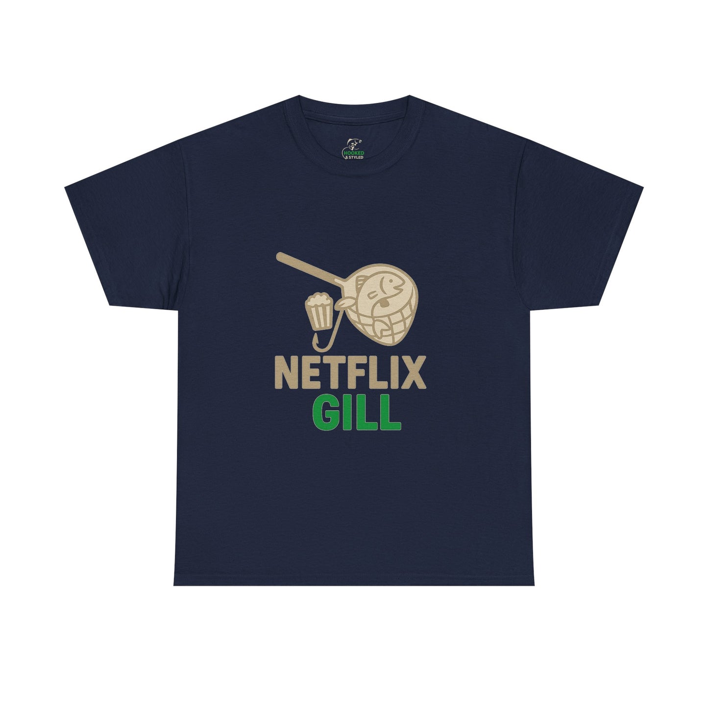 Netflix & Chill Fishing Tee, Unisex Cotton T-Shirt for Fishing Lovers, Gift for Anglers, Perfect for Outdoors, Casual Wear
