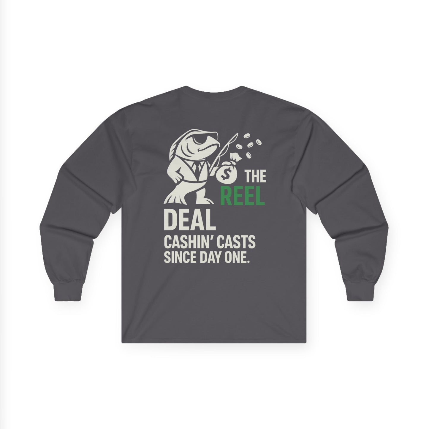 The Reel Deal Long Sleeve Tee – Front & Back