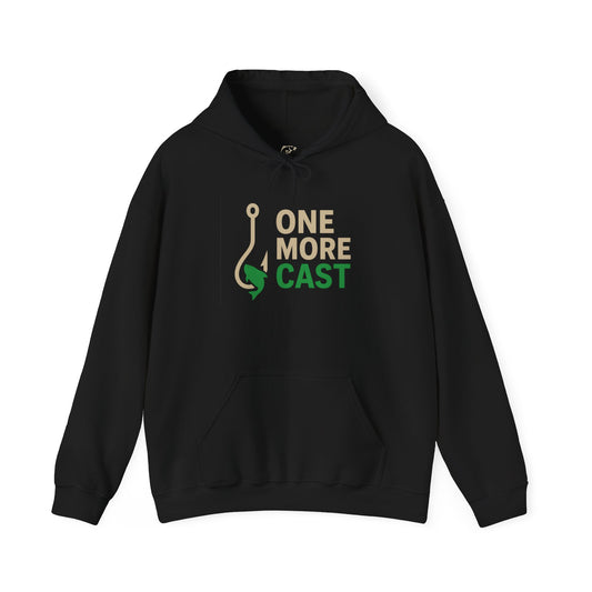Fishing Themed Hoodie: Perfect for Anglers, One More Cast, Never Enough, Gift for Dad, Cozy Fishing Apparel