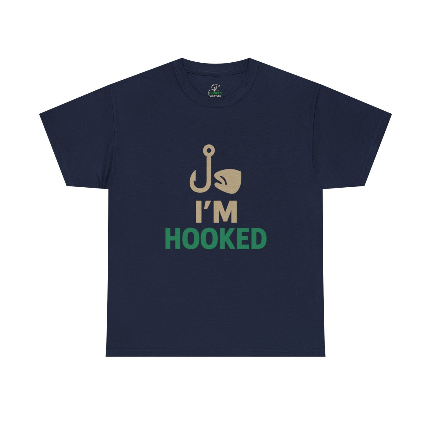 Fishing Enthusiast Tee - I'm Hooked, Perfect Gift for Fishermen, Casual Wear, Fishing Trip, Outdoor Adventure