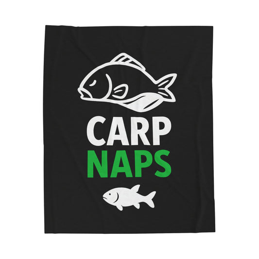 Carp Naps Fishing Plush Blanket