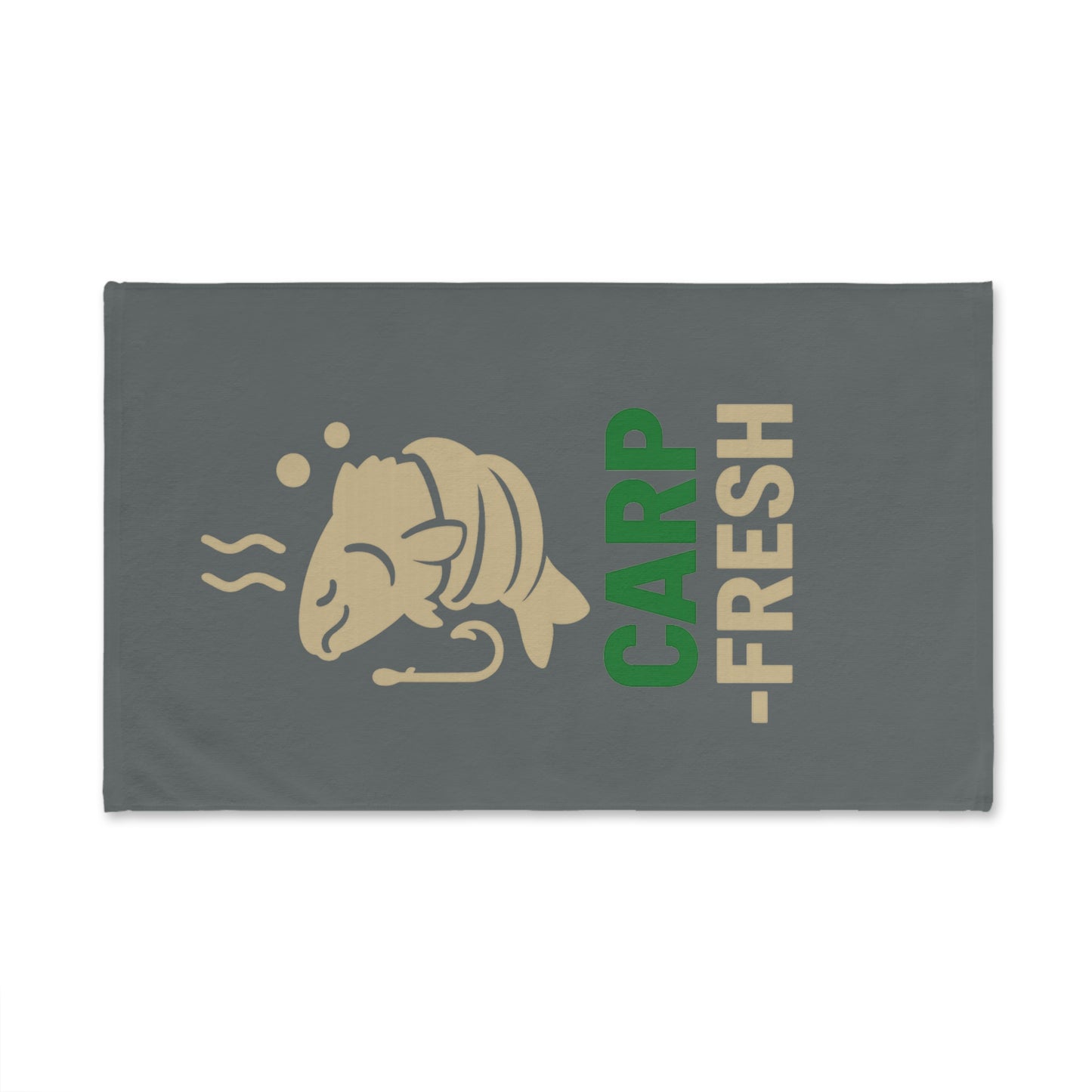 Fresh Carp Fishing Hand Towel, Fishing Gift, Kitchen Towel, Camping Decor, Angler Accessory