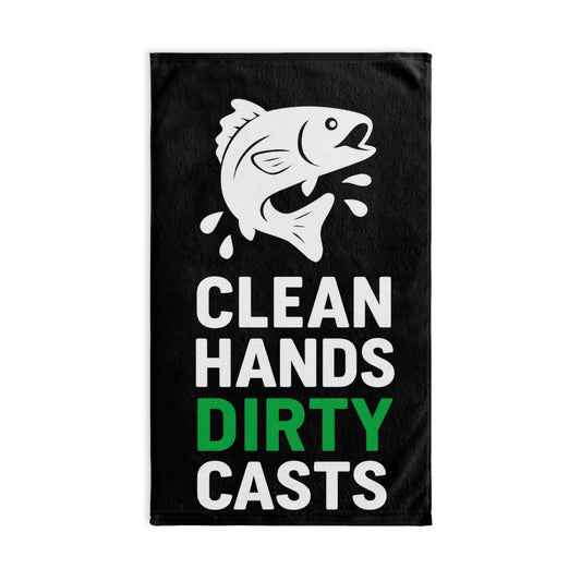 Clean Hands Dirty Cast Fishing Hand Towel