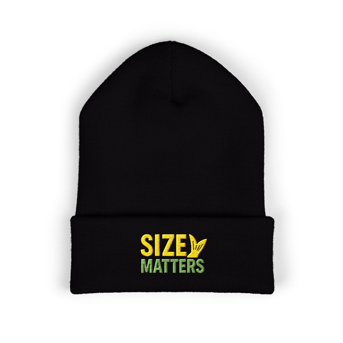 Classic Cuffed Beanie - Size Matters, Trendy Cold Weather Accessory, Perfect Gift for Him/Her, Embroidered Beanie for Outdoor [...]