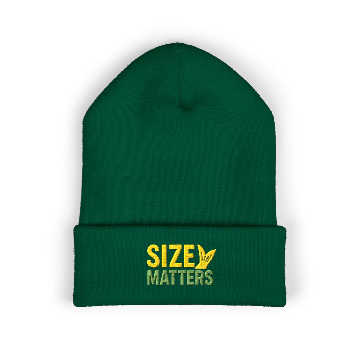 Classic Cuffed Beanie - Size Matters, Trendy Cold Weather Accessory, Perfect Gift for Him/Her, Embroidered Beanie for Outdoor [...]