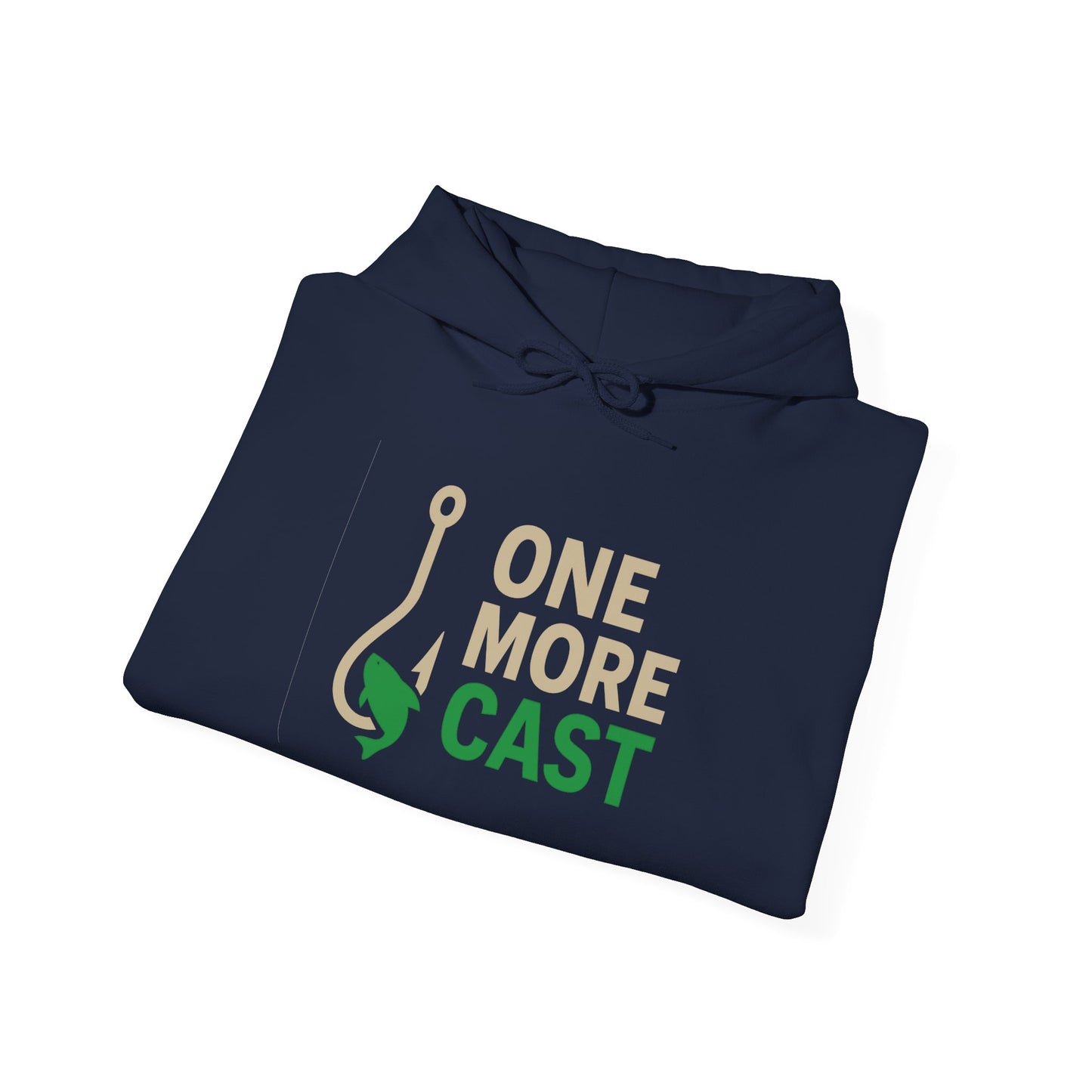 Fishing Themed Hoodie: Perfect for Anglers, One More Cast, Never Enough, Gift for Dad, Cozy Fishing Apparel